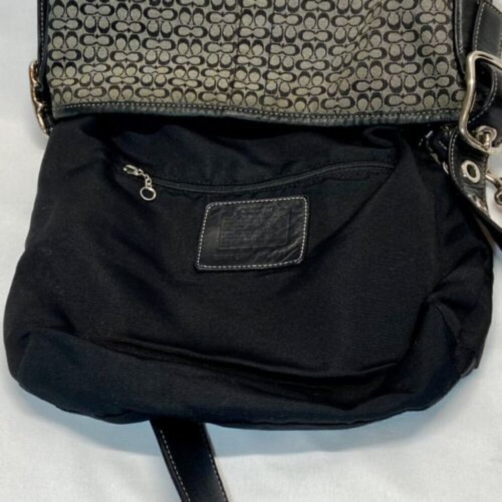 Coach Mini Signature Jacquard Leather Convertible Crossbody Shoulder Bag F10417 - Picture 12 of 14